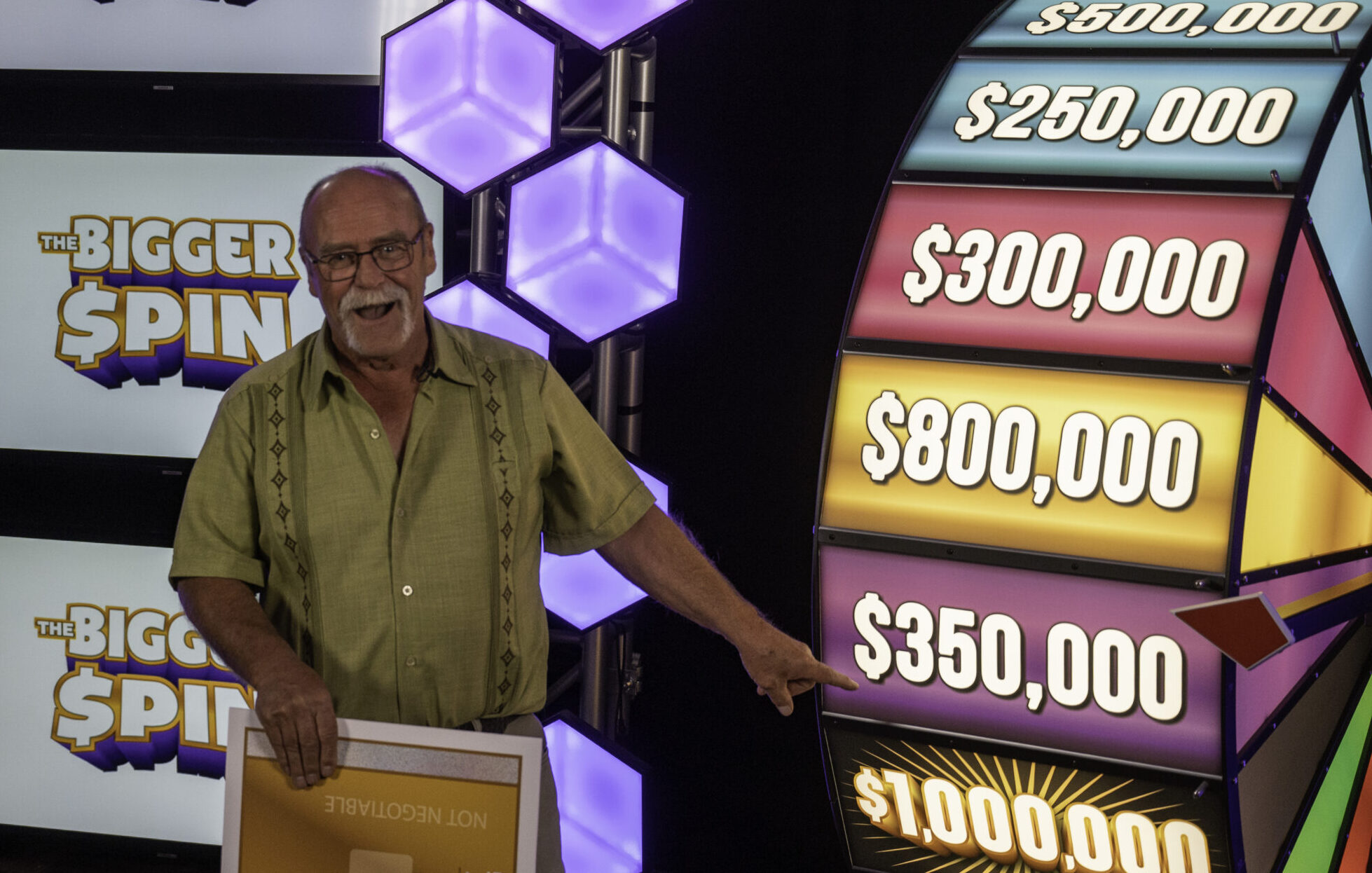 Bigger Spin winner Jim Wilcox